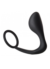 Черное эрекционное кольцо с анальной пробкой Anal Plug With Cockring - Dream Toys - в Набережных Челнах купить с доставкой