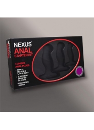 Набор из 3 массажеров простаты чёрного цвета NEXUS ANAL STARTER KIT - Nexus Range - в Набережных Челнах купить с доставкой