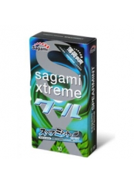 Презервативы Sagami Xtreme Mint с ароматом мяты - 10 шт. - Sagami - купить с доставкой в Набережных Челнах