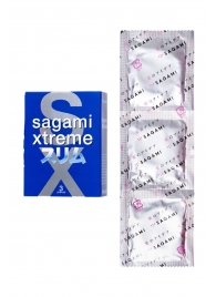 Розовые презервативы Sagami Xtreme FEEL FIT 3D - 3 шт. - Sagami - купить с доставкой в Набережных Челнах