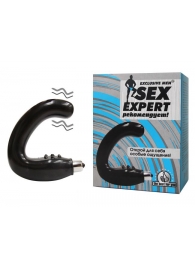 Чёрный массажёр простаты серии Sex Expert - Sex Expert - в Набережных Челнах купить с доставкой