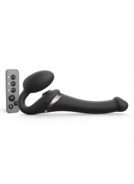 Черный безремневой страпон Multi Orgasm Size S с клиторальной стимуляцией - Strap-on-me - купить с доставкой в Набережных Челнах