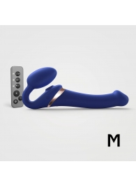 Синий безремневой страпон Multi Orgasm Size M с клиторальной стимуляцией - Strap-on-me - купить с доставкой в Набережных Челнах