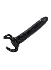 Чёрная насадка-фаллос для двойного проникновения INFLATABLE DILDO SLIM DONG  - 13,5 см. - Toyz4lovers - в Набережных Челнах купить с доставкой