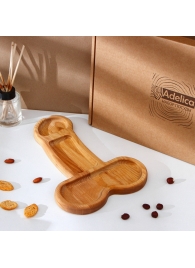 Деревянное блюдо для подачи в форме члена (32,5 х 20 х 1,7 см) - Сима-Ленд - купить с доставкой в Набережных Челнах