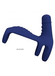 Синяя вибронасадка на пенис Vibrating Penis Sling - Baile - в Набережных Челнах купить с доставкой