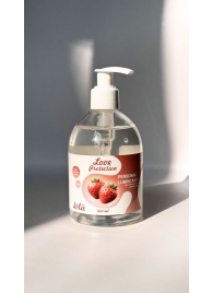 Лубрикант на водной снове Love Protection Strawberry с ароматом клубники - 300 мл. - Lola Games - купить с доставкой в Набережных Челнах