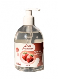 Лубрикант на водной снове Love Protection Strawberry с ароматом клубники - 300 мл. - Lola Games - купить с доставкой в Набережных Челнах