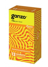 Ароматизированные презервативы Ganzo Juice - 12 шт. - Ganzo - купить с доставкой в Набережных Челнах