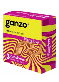Презервативы с анестетиком для продления удовольствия Ganzo Long Love - 3 шт. - Ganzo - купить с доставкой в Набережных Челнах