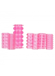 Набор из 7 розовых насадок на пенис ONE-A-DAY PENIS SLEEVES PINK - Seven Creations - в Набережных Челнах купить с доставкой