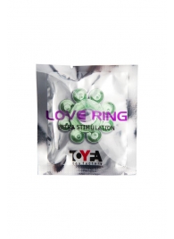 Зеленое эрекционное кольцо-цветок - Toyfa Basic - в Набережных Челнах купить с доставкой