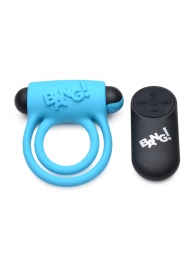 Голубое эрекционное виброкольцо 28X Remote Control Vibrating Cock Ring   Bullet - XR Brands - в Набережных Челнах купить с доставкой