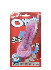 Фиолетовое эрекционное кольцо с вибрацией и пальчиком OYEAH PURPLE - Screaming O - в Набережных Челнах купить с доставкой