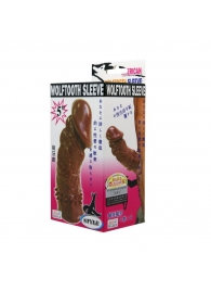 Коричневая насадка на пенис Wolftooth Sleeve - 13 см. - Baile - в Набережных Челнах купить с доставкой
