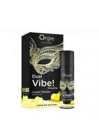 Съедобный жидкий вибратор Dual Vibe! со вкусом лимонного джина с тоником - 15 мл. - ORGIE - купить с доставкой в Набережных Челнах