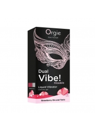 Съедобный жидкий вибратор Dual Vibe! со вкусом клубничного джина с тоником - 15 мл. - ORGIE - купить с доставкой в Набережных Челнах