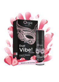 Съедобный жидкий вибратор Dual Vibe! со вкусом клубничного джина с тоником - 15 мл. - ORGIE - купить с доставкой в Набережных Челнах