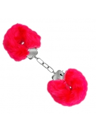 Красные меховые наручники Love с ключиками - Baile - купить с доставкой в Набережных Челнах