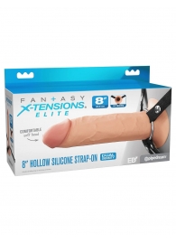 Полый страпон на ремнях 8’’ Hollow Silicone Strap-on - Pipedream - купить с доставкой в Набережных Челнах