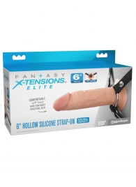 Полый страпон на ремнях 6’’ Hollow Silicone Strap-on - Pipedream - купить с доставкой в Набережных Челнах
