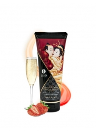 Массажный крем для тела с ароматом клубники и шампанского Sparkling Strawberry Wine - 200 мл. - Shunga - купить с доставкой в Набережных Челнах
