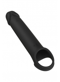 Черная насадка-удлинитель с вибрацией Vibrating Extender With Remote - Dream Toys - в Набережных Челнах купить с доставкой