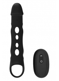 Черная насадка-удлинитель Vibrating Extender With Remote с вибрацией - Dream Toys - в Набережных Челнах купить с доставкой