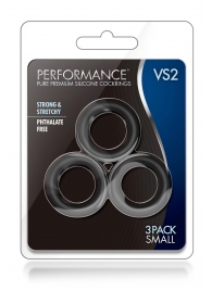 Набор из 3 черных эрекционных колец Black Small Penis Rings - Blush Novelties - в Набережных Челнах купить с доставкой