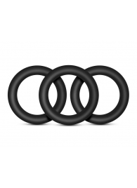 Набор из 3 черных эрекционных колец Black Small Penis Rings - Blush Novelties - в Набережных Челнах купить с доставкой