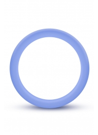 Голубое люминесцентное кольцо Silicone Glo Cock Ring - Blush Novelties - в Набережных Челнах купить с доставкой