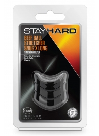 Черное эрекционное кольцо на мошонку Beef Ball Stretcher Snug X Long - Blush Novelties - в Набережных Челнах купить с доставкой