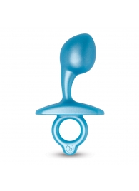 Голубая анальная пробка для массажа простаты Bulb Silicone Prostate Plug - 10,7 см. - b-Vibe - в Набережных Челнах купить с доставкой