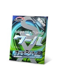 Презерватив Sagami Xtreme Mint с ароматом мяты - 1 шт. - Sagami - купить с доставкой в Набережных Челнах