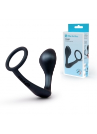 Черное эрекционное кольцо со стимулятором простаты Ringer Cock Ring   Plug - b-Vibe - в Набережных Челнах купить с доставкой
