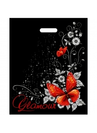Черный пакет Glamour с вырубной ручкой (38х47 см) - Сима-Ленд - купить с доставкой в Набережных Челнах