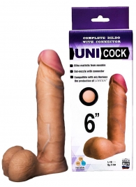 Насадка для страпона фаллической формы UNICOCK 6  - 18 см. - LOVETOY (А-Полимер) - купить с доставкой в Набережных Челнах