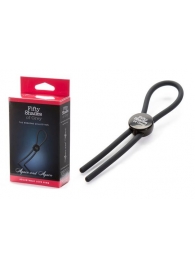 Тёмно-серое эрекционное кольцо с зажимом Again and Again Adjustable Cock Ring - Fifty Shades of Grey - в Набережных Челнах купить с доставкой