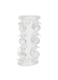 Прозрачная насадка на пенис с шипами и бугорками JELLY JOY LUST CLUSTER CLEAR - Dream Toys - в Набережных Челнах купить с доставкой