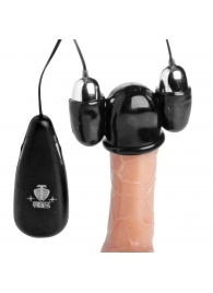 Черная стимулирующая насадка для головки полового члена Multi Speed Vibrating Penis Head Teaser - XR Brands - в Набережных Челнах купить с доставкой