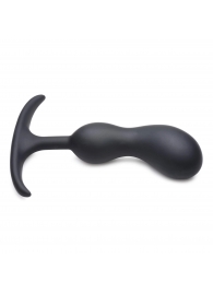 Черный массажер простаты с утяжелителями Premium Silicone Weighted Prostate Plug Medium - 16,3 см. - XR Brands - в Набережных Челнах купить с доставкой