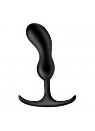 Черный массажер простаты с утяжелителями Premium Silicone Weighted Prostate Plug Medium - 16,3 см. - XR Brands - в Набережных Челнах купить с доставкой