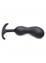 Черный массажер простаты с утяжелителями Premium Silicone Weighted Prostate Plug Large - 18,8 см. - XR Brands - в Набережных Челнах купить с доставкой