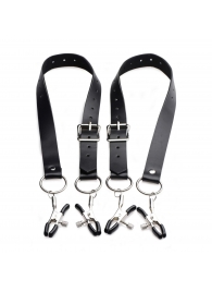 Ремни с зажимами для половых губ Spread Labia Spreader Straps with Clamps - XR Brands - купить с доставкой в Набережных Челнах