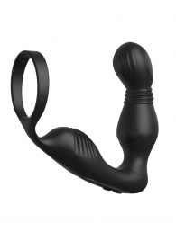 Черный вибростимулятор простаты с эрекционным кольцом Ass-Gasm Pro P-Spot Milker - Pipedream - в Набережных Челнах купить с доставкой