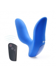 Синий вибромассажер простаты 3,5’’ Remote Control Curve P-spot Massager - 12 см. - Erokay - в Набережных Челнах купить с доставкой