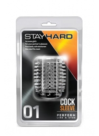 Прозрачная насадка с шипами STAY HARD COCK SLEEVE 01 CLEAR - Blush Novelties - в Набережных Челнах купить с доставкой
