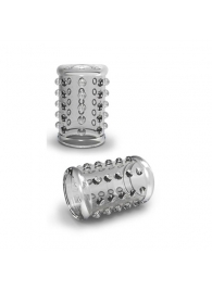 Прозрачная насадка на пенис с шишечками STAY HARD COCK SLEEVE 02 CLEAR - Blush Novelties - в Набережных Челнах купить с доставкой