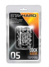 Прозрачная насадка с капельками STAY HARD COCK SLEEVE 05 CLEAR - Blush Novelties - в Набережных Челнах купить с доставкой