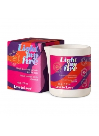 Массажная свеча Light My Fire Coconut с ароматом кокоса - 65 гр. - Love to Love - купить с доставкой в Набережных Челнах